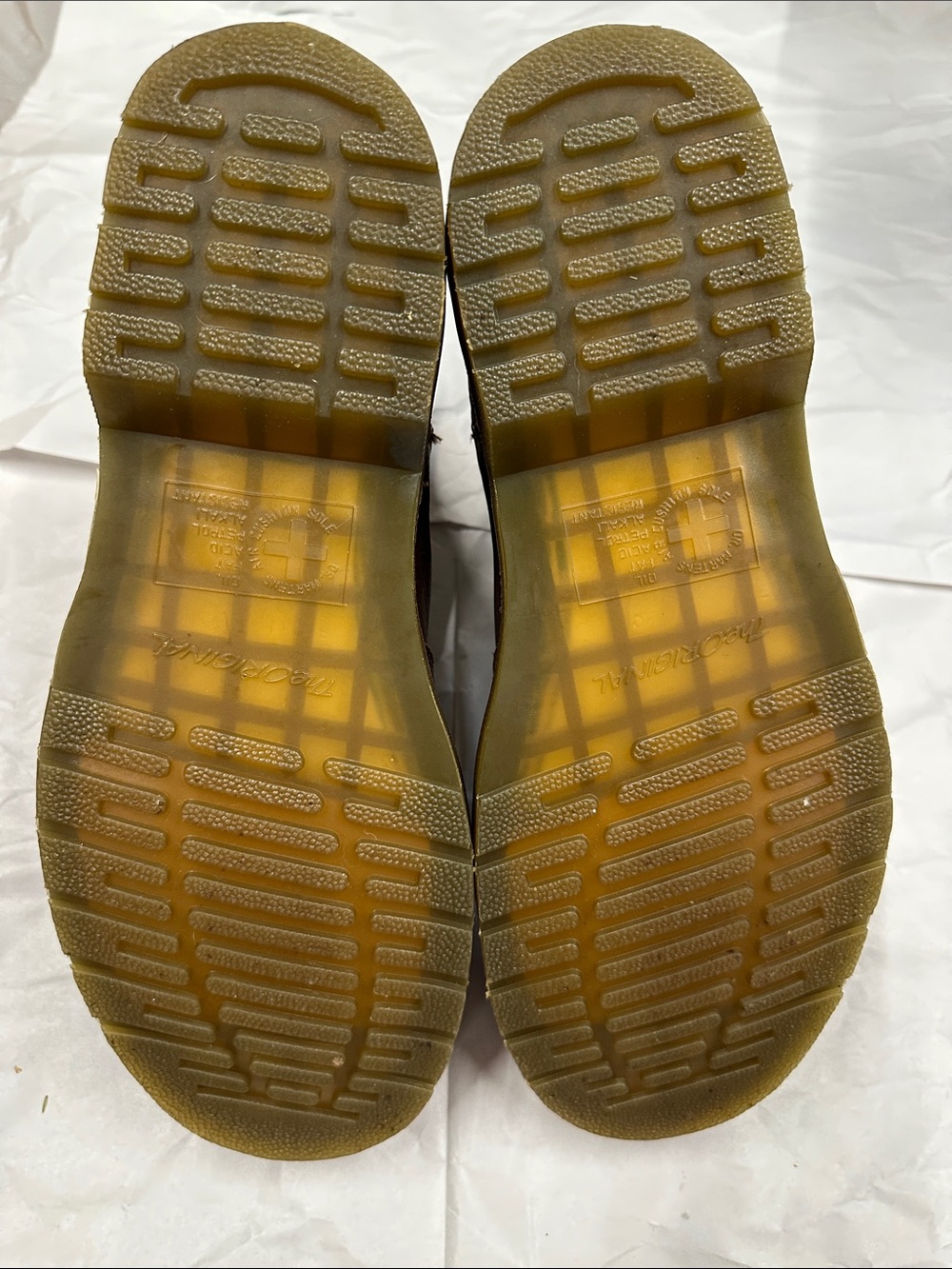 Dr. Martens Men’s Brown Chukka Chelsea Boots with Yellow Stitching size 11 - Picture 9 of 15